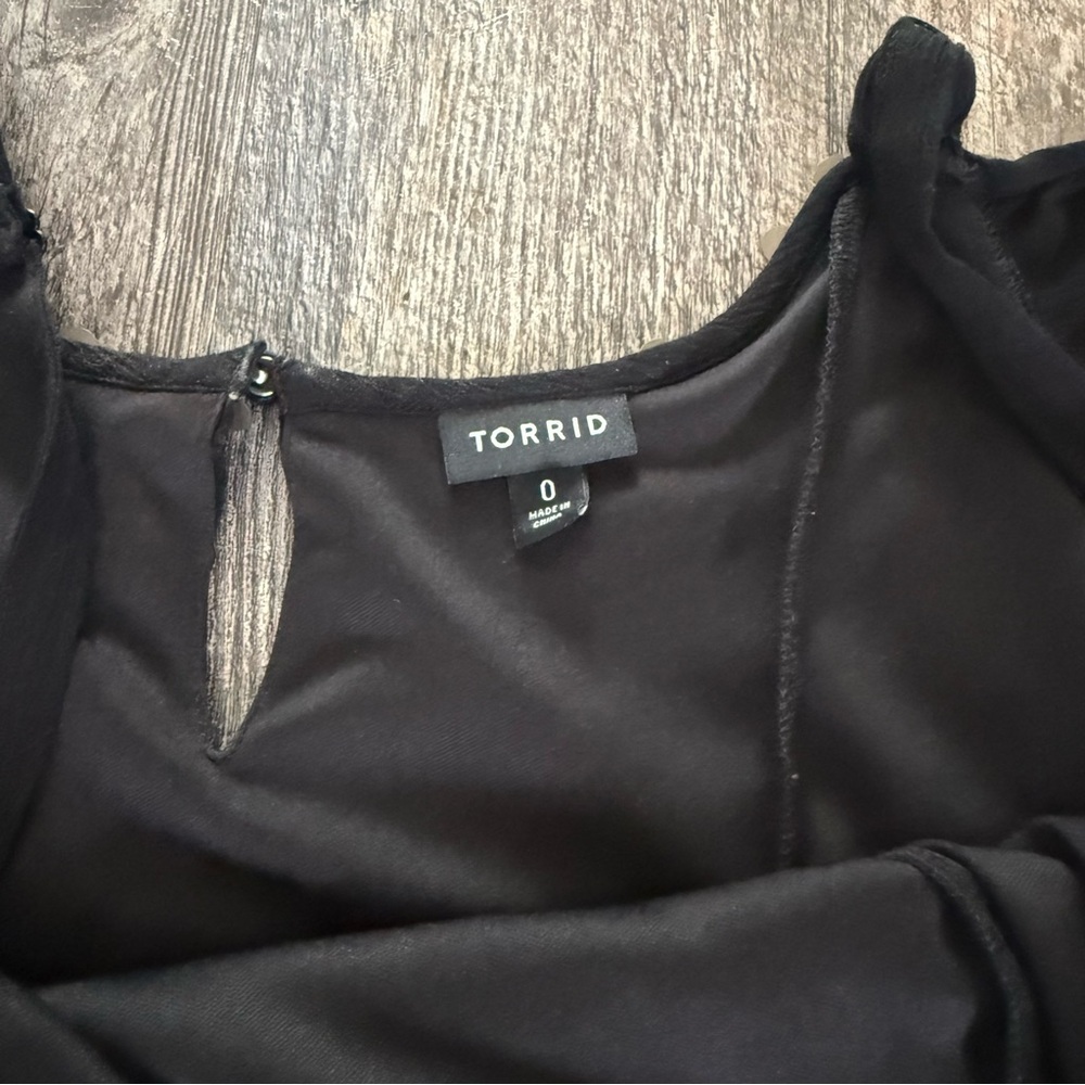 Torrid Black Cold-Shoulder Mini Dress - Picture 4 of 4